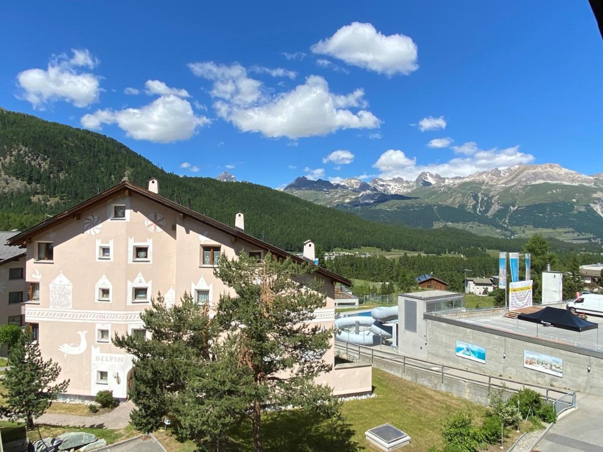 Dachwohnung Im Alpenstil, 60M2 Fuer 2P, Mit Garage - Bm186 Pontresina Luaran gambar